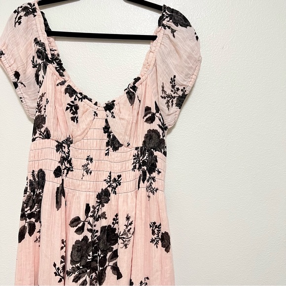 Free People Forget Me Not Floral Milkmaid Midi Dress - Picture 3 of 11